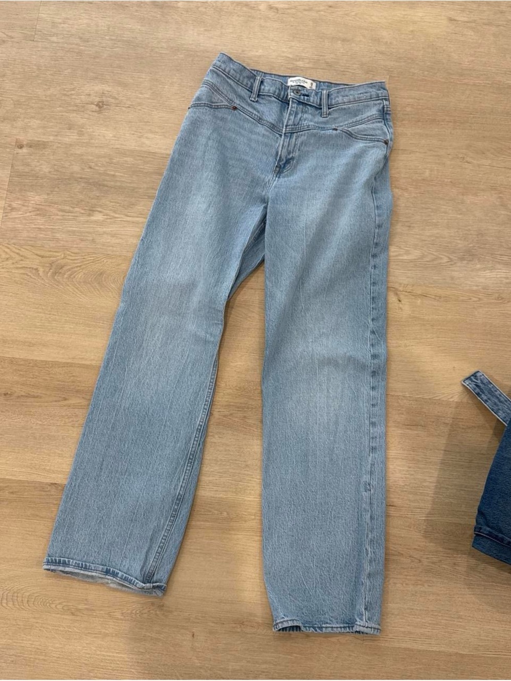 Abercrombie & Fitch Light Blue Straight-Leg Jeans
